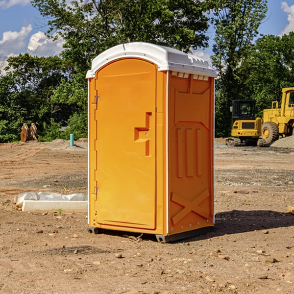 how often are the portable restrooms cleaned and serviced during a rental period in Hardy Nebraska